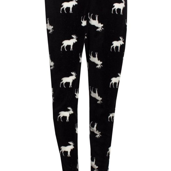 NWT 2 pc MOOOSE fluffy pajama set -  medium - Picture 3 of 3